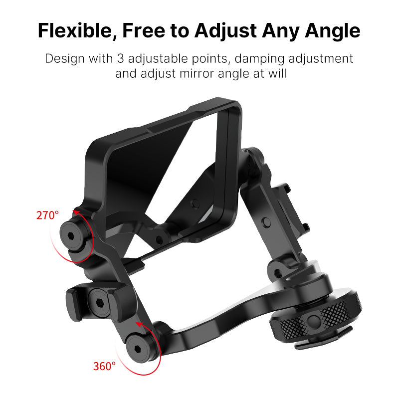 KTX-331155 Universal Flip Mirror for Cameras and Smartphones - Aluminum Alloy, Compact Design