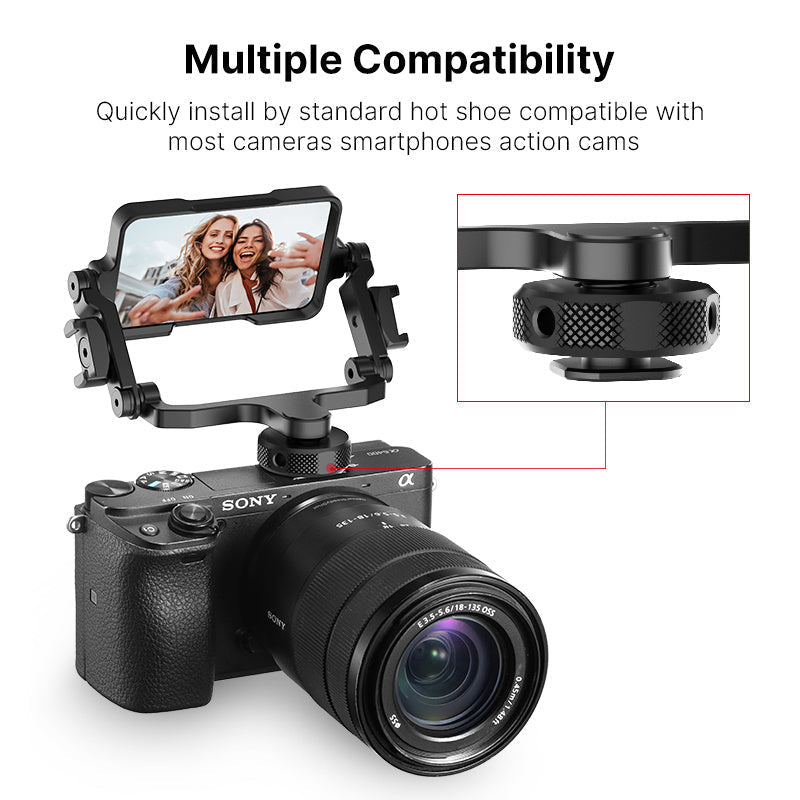 KTX-331155 Universal Flip Mirror for Cameras and Smartphones - Aluminum Alloy, Compact Design