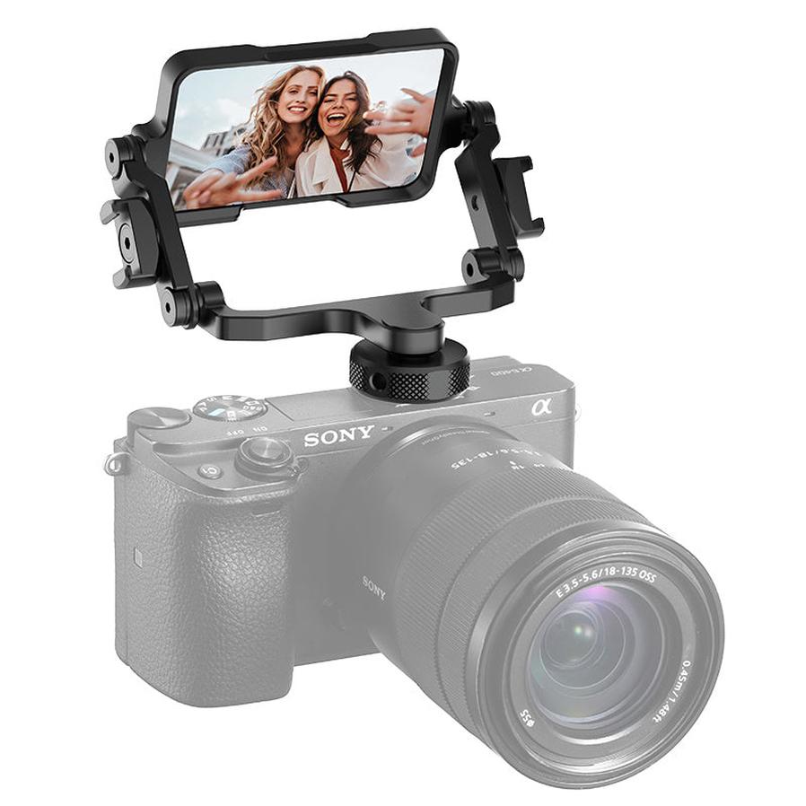 KTX-331155 Universal Flip Mirror for Cameras and Smartphones - Aluminum Alloy, Compact Design