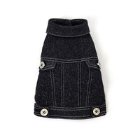 HKM-358675 Pet Cowboy Vest for Dogs - Denim Style in Blue, Black, and Purple, Sizes S to XXL