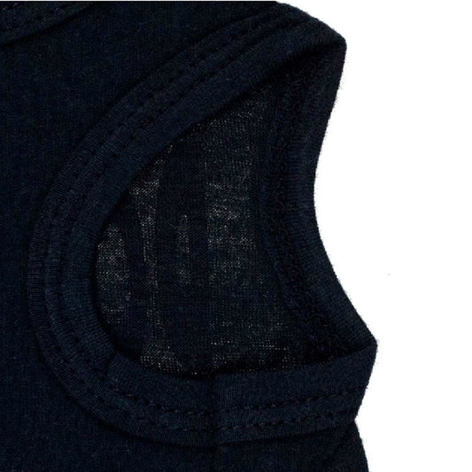 HKM-426003 Cotton Dog Vest in Black with Printed Pink Letters - Casual Style for All Dogs