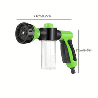 HKM-117715 High-Pressure Pet Shower Sprayer & Grooming Comb with 8 Spray Patterns, Soap Dispenser, and Garden Hose Attachment
