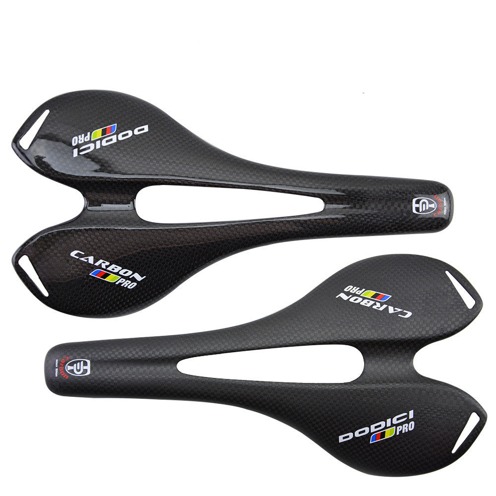 HKM-736851 Full Carbon Fiber Mountain Road Bike Saddle with Hollow Cushion - 3K Finish