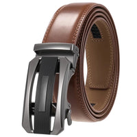 HKM-693395 Genuine Leather Automatic Buckle Business Belt for Men - Model LY36-21550-2