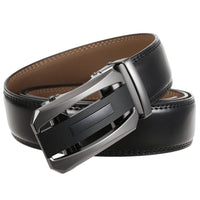 HKM-693395 Genuine Leather Automatic Buckle Business Belt for Men - Model LY36-21550-2