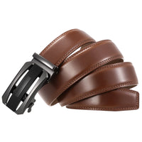HKM-693395 Genuine Leather Automatic Buckle Business Belt for Men - Model LY36-21550-2