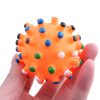 HKM-969363 Brightly Colored Vinyl Sounding Ball Toy for Pets - 7cm, Bite Resistant