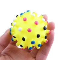 HKM-969363 Brightly Colored Vinyl Sounding Ball Toy for Pets - 7cm, Bite Resistant