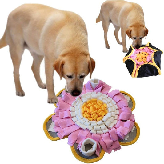 HKM-328979 Flannelette Pet Mat with Floral Design - Size 50x50 cm, Soft and Cozy for Pets