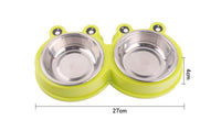 HKM-520787 Stainless Steel Cartoon Pet Bowl for Small and Medium Dogs and Cats – Available in Blue, Pink, and Green