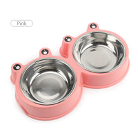 HKM-520787 Stainless Steel Cartoon Pet Bowl for Small and Medium Dogs and Cats – Available in Blue, Pink, and Green