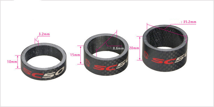 KTX-718739 Carbon Fiber Washer Set for Front Fork and Headset Assembly