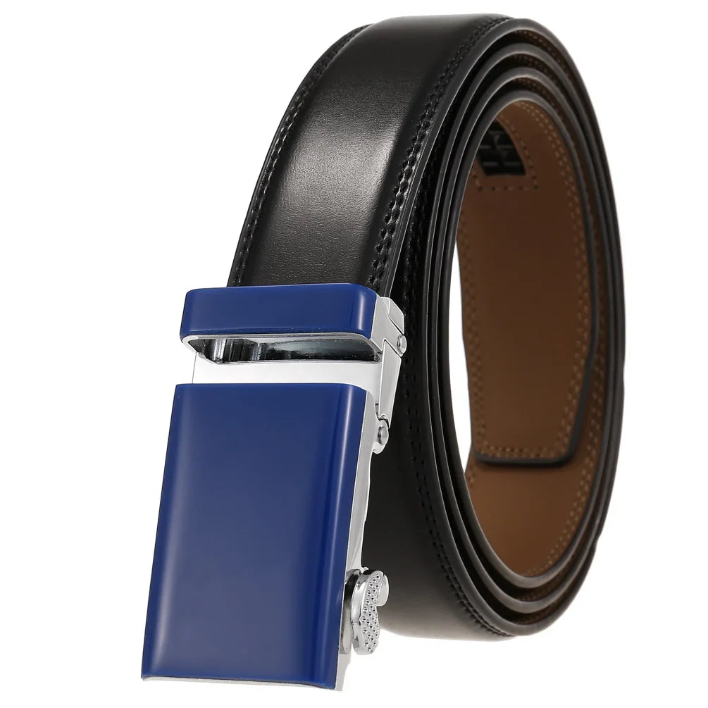 HKM-282067 Luxury Automatic Leather Belt with Belt Buckles for Men - Model Ly33-30016