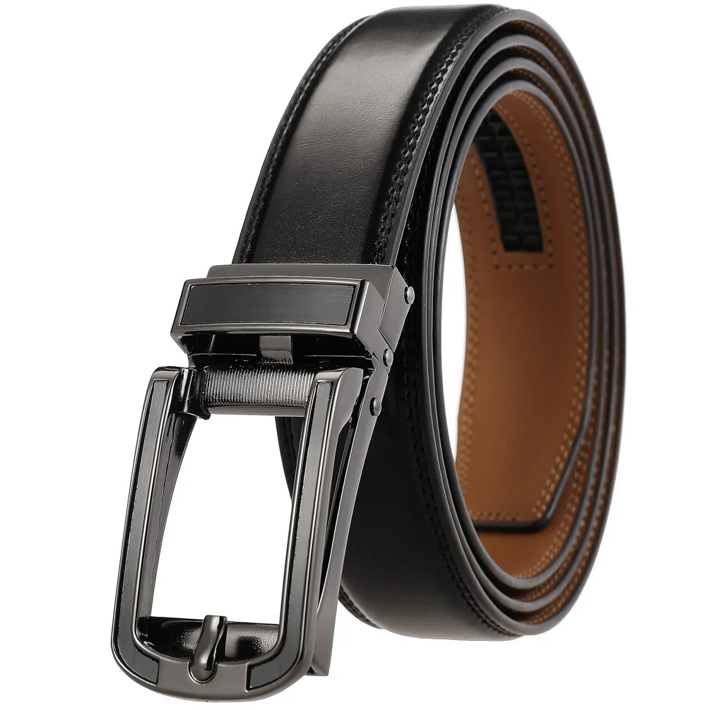 HKM-282067 Luxury Automatic Leather Belt with Belt Buckles for Men - Model Ly33-30016