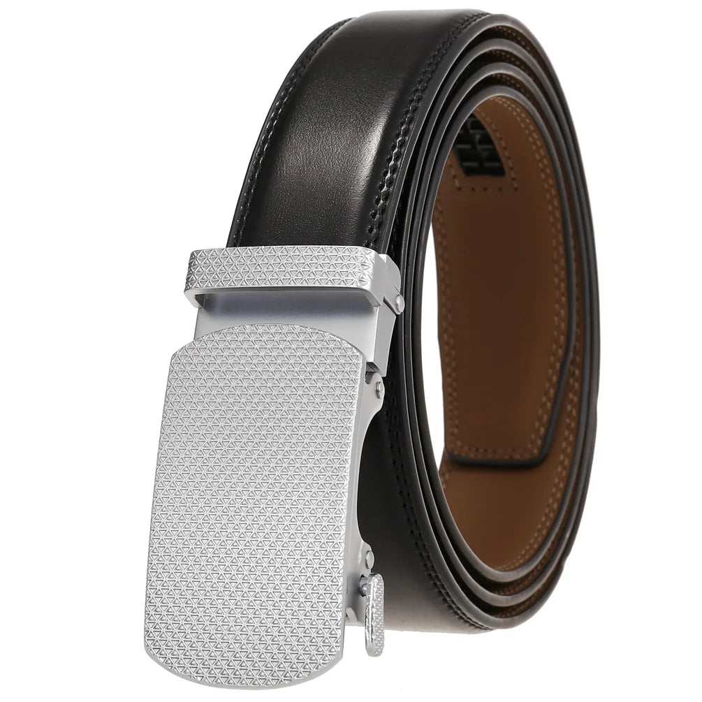 HKM-282067 Luxury Automatic Leather Belt with Belt Buckles for Men - Model Ly33-30016