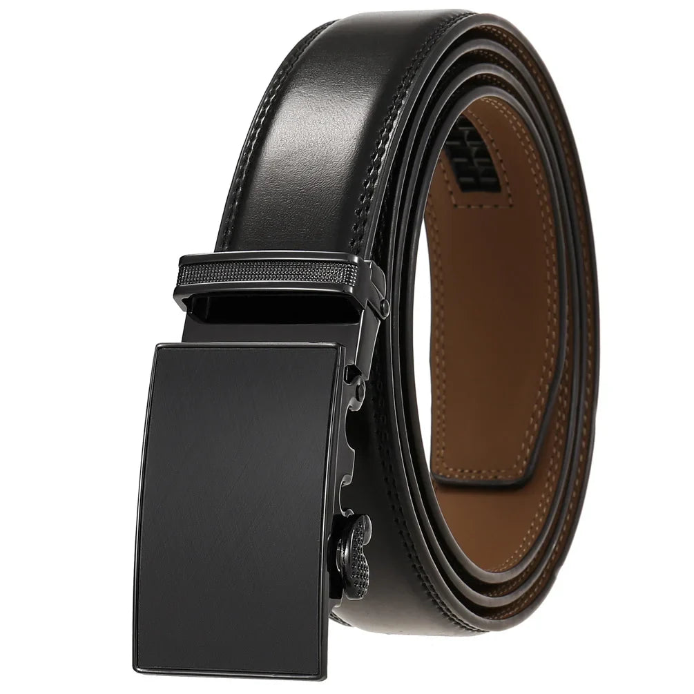 HKM-282067 Luxury Automatic Leather Belt with Belt Buckles for Men - Model Ly33-30016