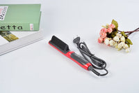 HKM-729171 Ceramic Hair Straightening Brush with Adjustable Temperature Control and Detangling Features