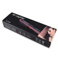 HKM-729171 Ceramic Hair Straightening Brush with Adjustable Temperature Control and Detangling Features