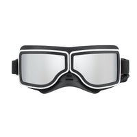 HKM-393363 Windproof Sunscreen Goggles for Dogs - Black with Silver Lens, British Style