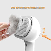 HKM-210963 Self-Cleaning Pet Grooming Brush with Misting Function for Dogs and Cats - Dematting Tool and Hair Remover