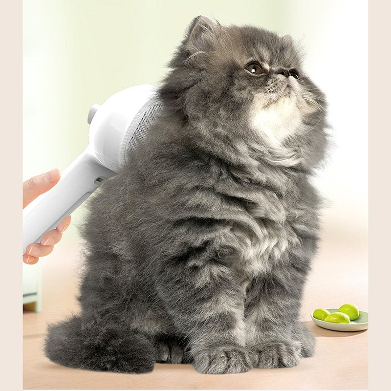 HKM-210963 Self-Cleaning Pet Grooming Brush with Misting Function for Dogs and Cats - Dematting Tool and Hair Remover