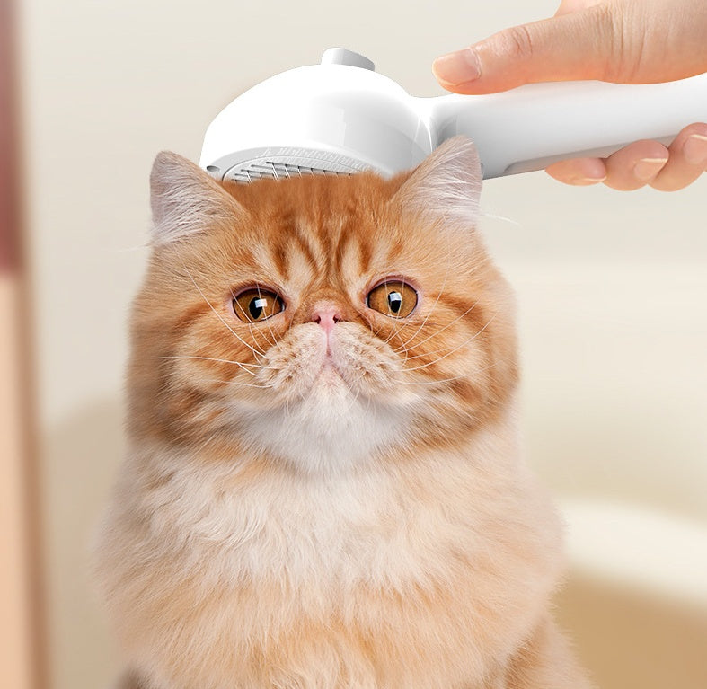 HKM-210963 Self-Cleaning Pet Grooming Brush with Misting Function for Dogs and Cats - Dematting Tool and Hair Remover