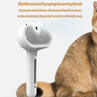 HKM-210963 Self-Cleaning Pet Grooming Brush with Misting Function for Dogs and Cats - Dematting Tool and Hair Remover
