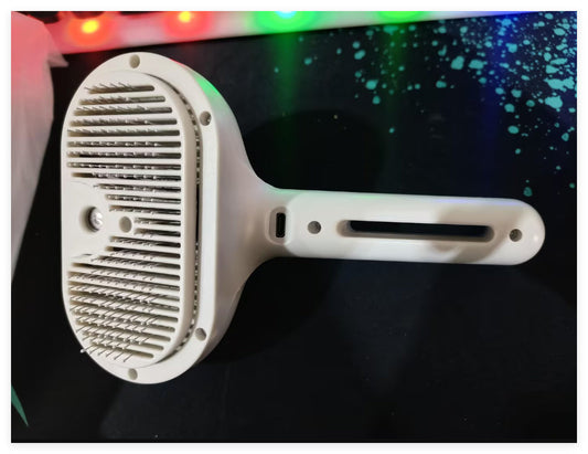 HKM-210963 Self-Cleaning Pet Grooming Brush with Misting Function for Dogs and Cats - Dematting Tool and Hair Remover