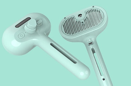 HKM-210963 Self-Cleaning Pet Grooming Brush with Misting Function for Dogs and Cats - Dematting Tool and Hair Remover