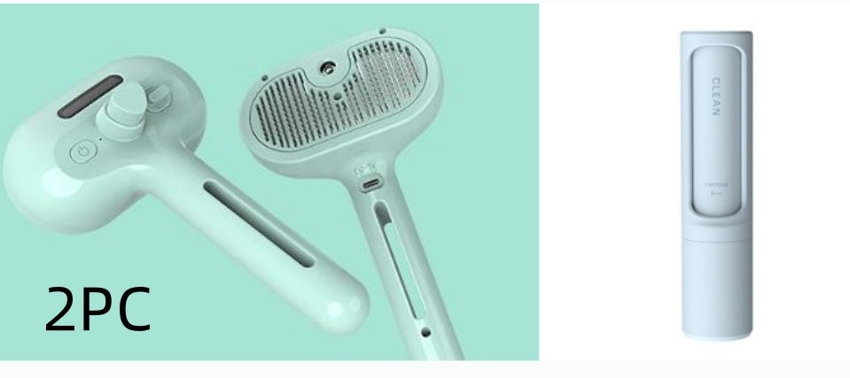 HKM-210963 Self-Cleaning Pet Grooming Brush with Misting Function for Dogs and Cats - Dematting Tool and Hair Remover