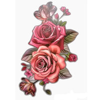 HKM-580051 Large Floral Temporary Body Tattoo - 21 cm x 14.8 cm