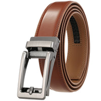 HKM-265107 Automatic Buckle Leather Belt for Men with Durable Design and Adjustable Fit