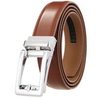 HKM-265107 Automatic Buckle Leather Belt for Men with Durable Design and Adjustable Fit