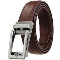 HKM-265107 Automatic Buckle Leather Belt for Men with Durable Design and Adjustable Fit