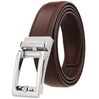 HKM-265107 Automatic Buckle Leather Belt for Men with Durable Design and Adjustable Fit