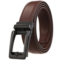 HKM-265107 Automatic Buckle Leather Belt for Men with Durable Design and Adjustable Fit