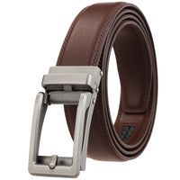 HKM-265107 Automatic Buckle Leather Belt for Men with Durable Design and Adjustable Fit