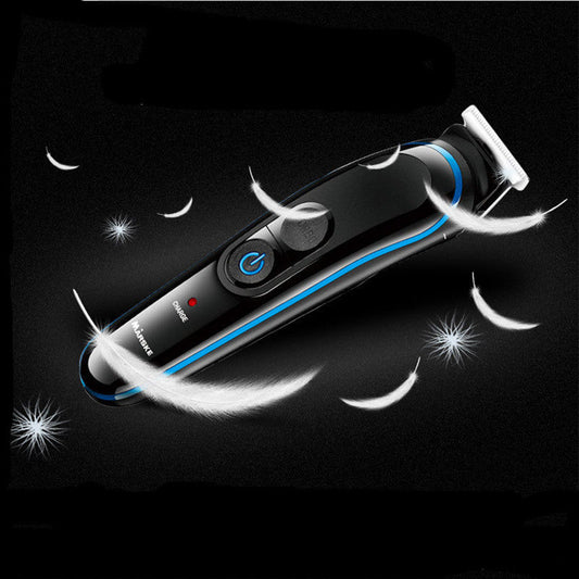HKM-562515 Rechargeable Multi-Function Hair Clipper with Stainless Steel Blade - Model MS-5010, Black and Blue