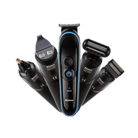 HKM-562515 Rechargeable Multi-Function Hair Clipper with Stainless Steel Blade - Model MS-5010, Black and Blue