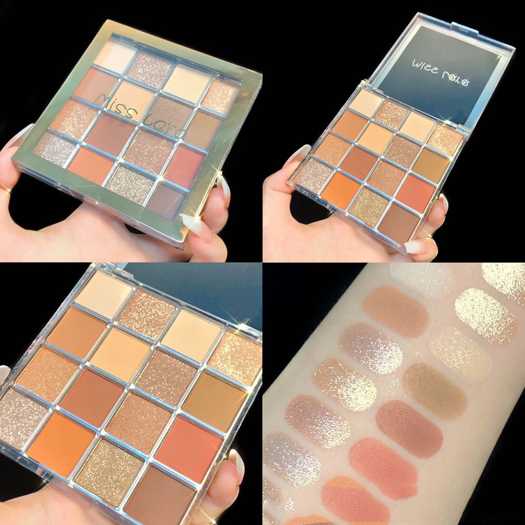 HKM-825171 Colorful Starry Sky 16-Color Matte Eyeshadow Palette with Red Shades
