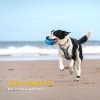 HKM-325523 Durable Rubber Puppy Chew Ball with Squeaker for Aggressive Chewers - Ideal for Medium and Large Dogs