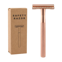 HKM-528595 Durable Manual Shaver with 10 Double-Sided Blades, Zinc Alloy Cutter Head and Copper Handle