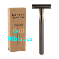 HKM-528595 Durable Manual Shaver with 10 Double-Sided Blades, Zinc Alloy Cutter Head and Copper Handle