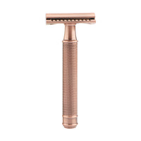 HKM-528595 Durable Manual Shaver with 10 Double-Sided Blades, Zinc Alloy Cutter Head and Copper Handle
