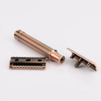 HKM-528595 Durable Manual Shaver with 10 Double-Sided Blades, Zinc Alloy Cutter Head and Copper Handle