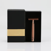 HKM-528595 Durable Manual Shaver with 10 Double-Sided Blades, Zinc Alloy Cutter Head and Copper Handle