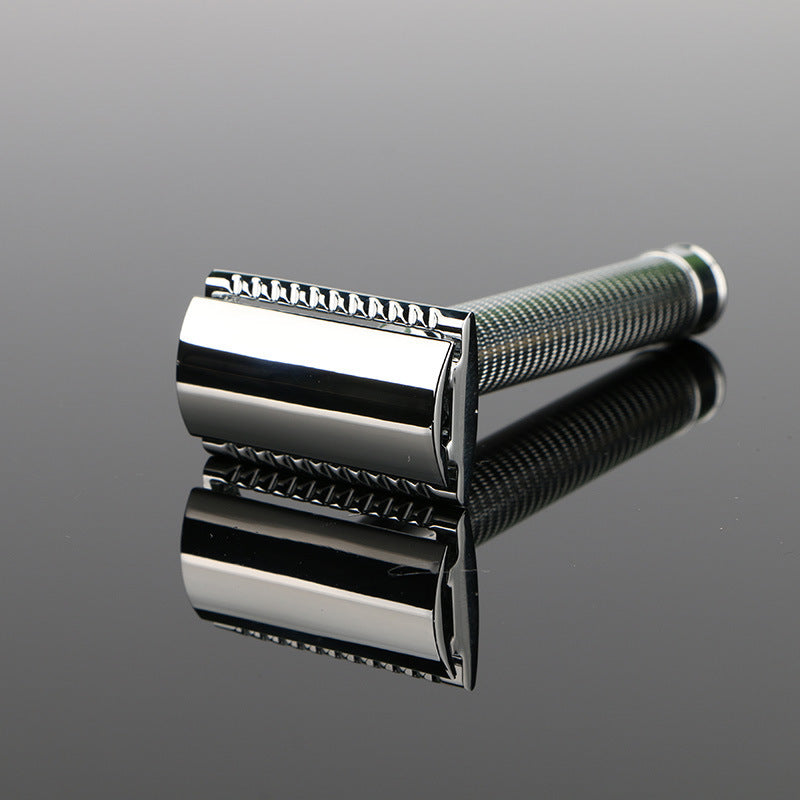 HKM-528595 Durable Manual Shaver with 10 Double-Sided Blades, Zinc Alloy Cutter Head and Copper Handle