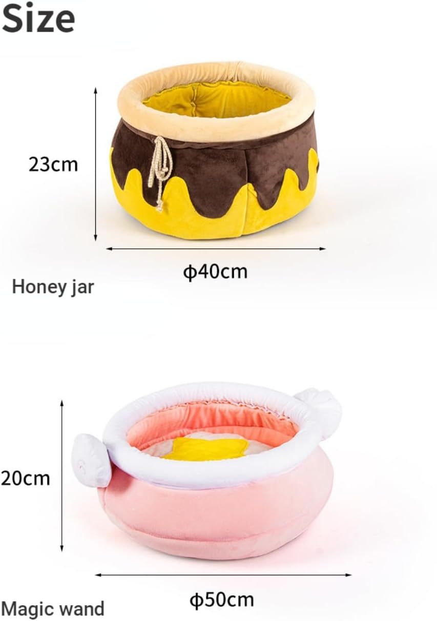 HKM-743251 Cozy Cat Nest in Honey Pot Shape – Soft and Warm Bed for Small Pets