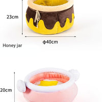 HKM-743251 Cozy Cat Nest in Honey Pot Shape – Soft and Warm Bed for Small Pets