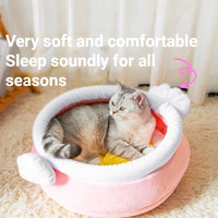 HKM-743251 Cozy Cat Nest in Honey Pot Shape – Soft and Warm Bed for Small Pets